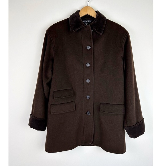 Steve by Searle Vintage 90's Brown Wool Coat - Picture 4 of 10